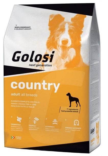 Golosi Country 12 kg - Cani Adulti di Tutte le Taglie Golosi Country 12 kg - Cani Adulti di Tutte le Taglie
